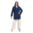 thumbnail image 4 of Navy Blue - Shawl Collar - Unlined - Plus Size Jacket - Alia, 4 of 5