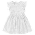 thumbnail image 3 of Vedolay Dresses Girl Peony Lace Back A-Line Straight Tutu Tulle Party Flower Girl Dress,White 2-3 Years, 3 of 4