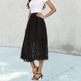 thumbnail image 2 of Vedolay Skirts Skirt for Women Floral Print High Waist Ruffle Asymmetrical Long Skirt,Black XXL, 2 of 5