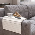 thumbnail image 4 of Danfoxer Sofa Arm Tray,Bamboo Folding Couch Arm Tray,Sofa Armrest Trays with Anti-Slip Pad for Drinks,Snacks,Phone,Remote Control（White）, 4 of 6