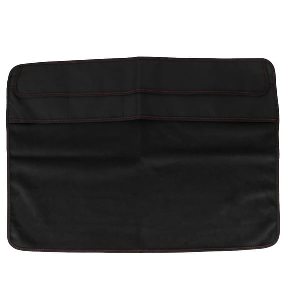 27 Inch Black Polyester Computer Monitor Dust Cover Protector with Inner Lining with Pocket for LCD Screen