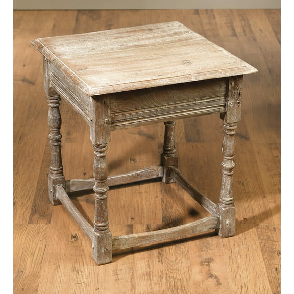 AA Importing 48444-BR 1 Drawer Square Cambridge End Table