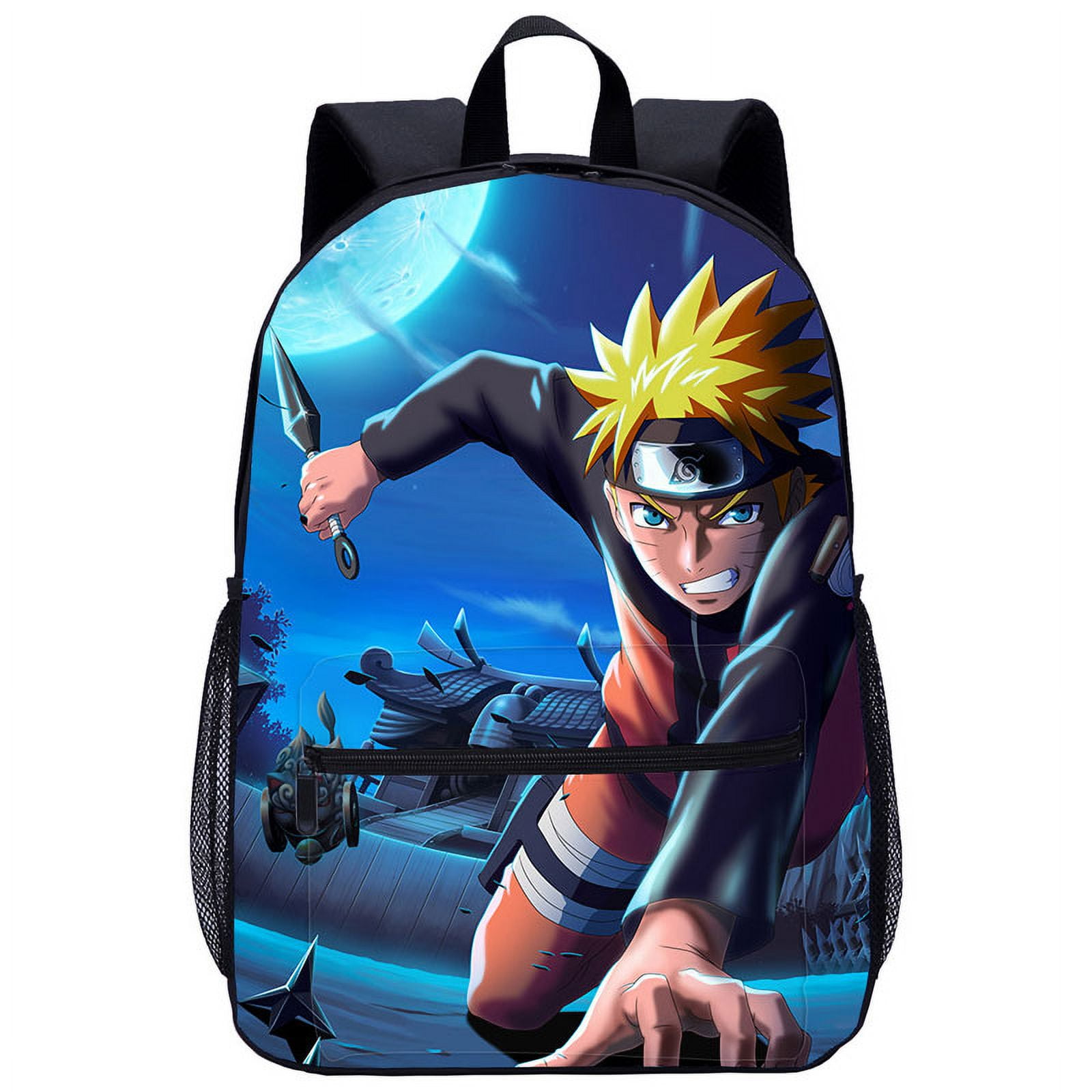 Mochila na ruto escola infantil 17 anime large schoolbag cute student school backpack with laptoplayer