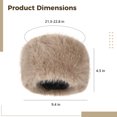 thumbnail image 4 of Faux Fur Winter Hat for Women, Russian Style Warm Bucket Hat, Plush Headwear, 21.3-22.8 in Circumference, 4 of 5