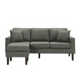 thumbnail image 5 of uhomepro Convertible Sectional Sofa Couch, 72"W L-Shaped Couch with Modern Polyester Fabric for Small Space, High-End Living Room Furniture Couch Sofa Set, Comfortable Fabric Sofa, Dark Gray, Q15599, 5 of 10