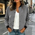 thumbnail image 4 of Tqcoqu Womens Casual Jacket,Lightweight Long Sleeve Button Coat Trendy Work Clothes With Pockets,B-Gray Women's S-XXL, 4 of 6