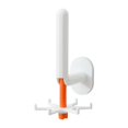 thumbnail image 2 of Needhep Clear Hooks And Command Strips Adhesive Hooks Wall Hooks, Multiple Uses Kitchen Hook,Banana Rack Modern Expandable Coat Rack Wall Mounted, For Kitchen Bathroom (Orange), 2 of 3