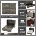 thumbnail image 5 of Full Size Murphy Bed with Charging Station, Foldable Wall Bedframe with 1 Storage Drawer, Wooden Murphy Bed Cabinet for Guest Room Home Office, Gray, 5 of 8