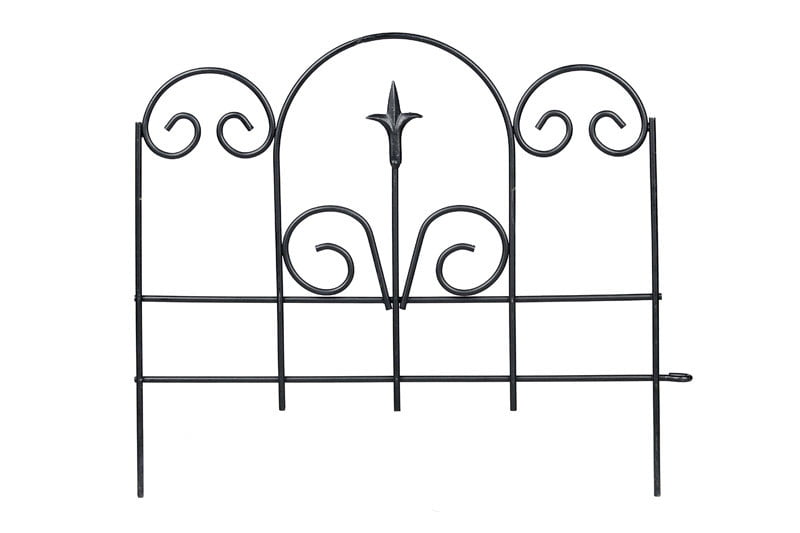 GARDEN EDGE W/FINIAL BLK (Pack of 1)