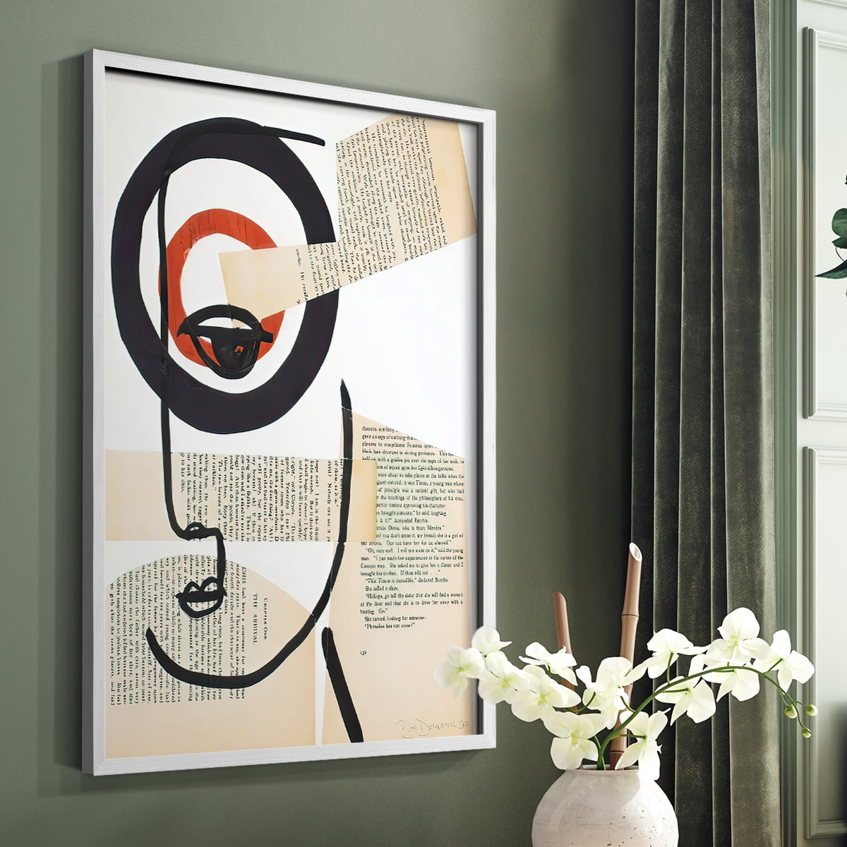 Faces of A Century I in Paper Solid Wood 11 x 14 Framed Print