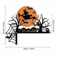thumbnail image 3 of Halloween Door Decor Flying Witch Halloween Decor 10 Inch Spooky Halloween Decor with Black Cat Pumpkins for Front Porch Home Office Outdoor Halloween Decorations, 1 Pack, 3 of 5