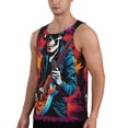 thumbnail image 2 of Rateoe Rock Skull Singer Pattern Sleeveless Gym Shirt Muscle Tee Breathable Workout Shirt Slim-Fit Tank Quick Dry Fit Muscle Tank Top Bodybuilding Sleeveless T Shirt-Large, 2 of 7
