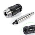 thumbnail image 2 of Lathe Drill Chuck Keyless 1/32"- 5/8" Self Tighten+MT3-B18 Arbor for Mill 1-16MM MT3-B18 Lathe Drill Chuck Self Tighten 1-16MM 1/32"- 5/8" Keyless for Milling, 2 of 3