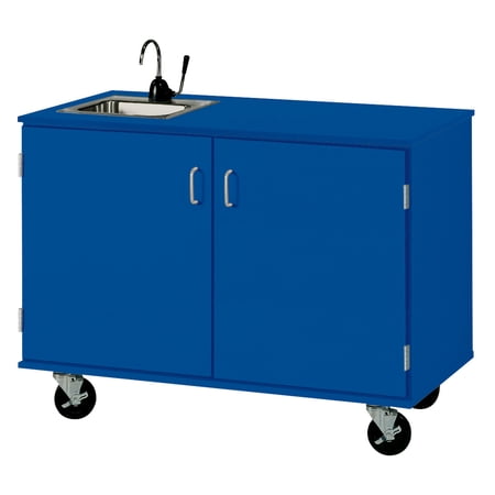 Mobile Demo Station Sink - Portable Utility Cart with Pump & Doors - 36" High x 48" Wide