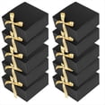 thumbnail image 1 of Paquete de 10 Cajas de Regalo Negras con Tapas, Caja de Propuesta para Padrinos de Boda de 8x8x4 Pulgadas, Caja de Regalo Negra de Lujo con Cinta para Caja de Boda, 1 of 5