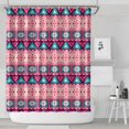 thumbnail image 2 of Extra Long Boho Shower Curtain 72x84 Inches - Vintage Floral & Tropical Leaves Pattern, Waterproof Bohemian Bathroom Decor with 12 Hooks, Tribal Rustic Style, 2 of 5
