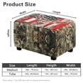 thumbnail image 7 of Xixirimido Deer US Flag Forest Camo Pattern Ottoman Cover Rectangle Stretch Footstool Cover Non-slip Footrest Stool Slipcover Removable for Storage Ottoman, Large, 7 of 7