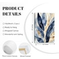 thumbnail image 2 of JANS.NO1 Blue Botanical Wall Art Abstract Leaf Canvas Prints Decor Modern Plant Wall Art Minimalist Hallway Botanical Painting Blue Gold Leaves Pictures for Living Room Bedroom, 2 of 7