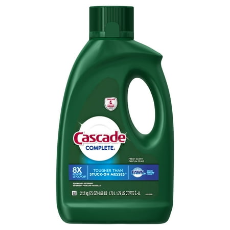 Cascade Complete, Gel Dishwasher Detergent, Fresh, 75 (Best Dishwasher Soap For Soft Water)