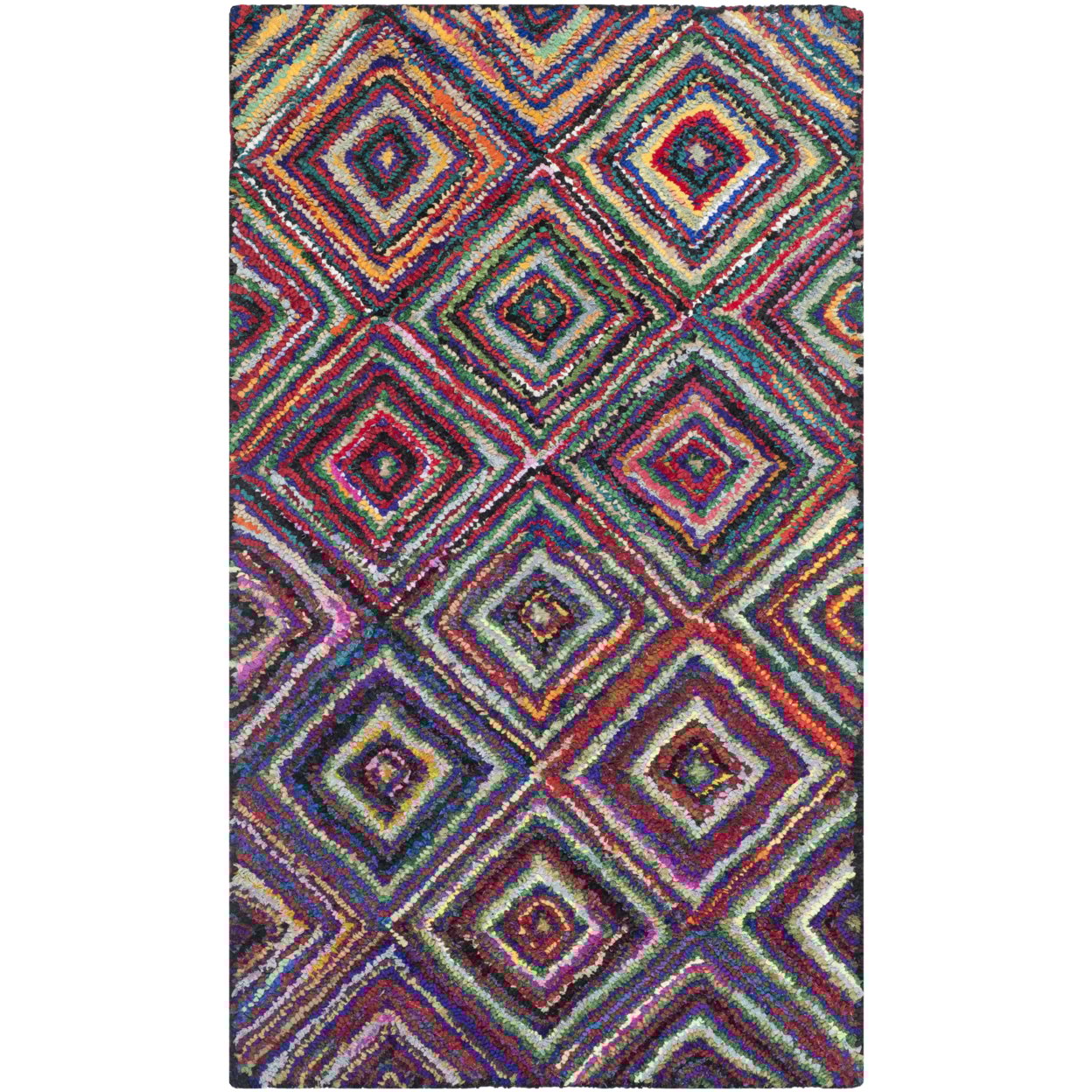thumbnail image 5 of SAFAVIEH Nantucket Kline Geometric Diamonds Cotton Area Rug, Multi, 8' x 10', 5 of 9