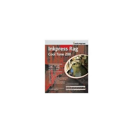 Inkpress Rag Warm Tone Inkjet - Inkpress Rag Cool Tone, Double Sided Bright White Matte Cotton Rag Inkjet Paper, 16 mil., 200gsm, 8.5x11