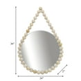 thumbnail image 4 of Sagebrook Home Wood, 36" Beaded Mirror, White, 4 of 5
