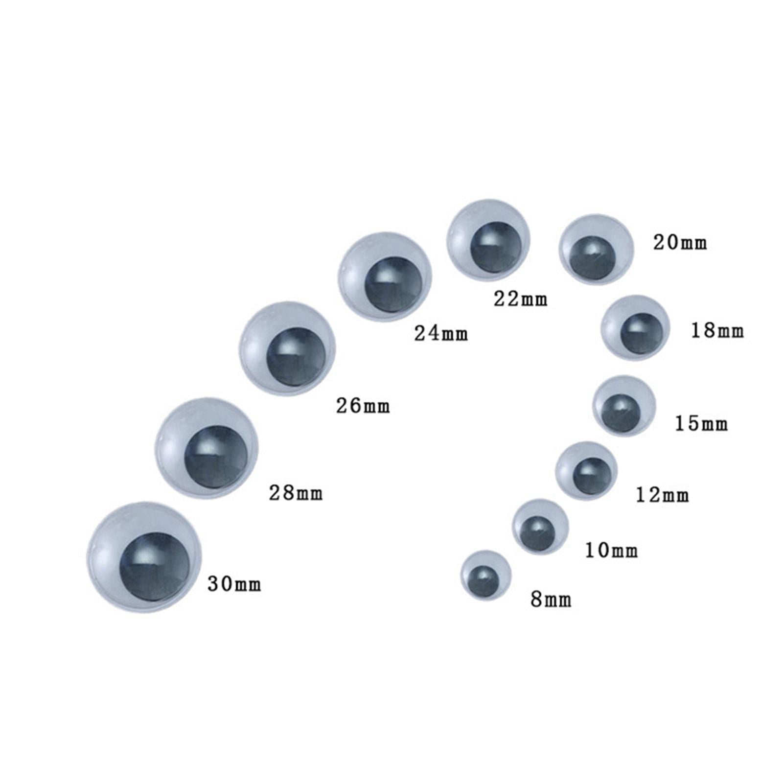 LeeQinersw Self-Adhesive Googly Eyes Wiggle Eyes Plastic for DIY Crafts Stuffed Animals 4000pcs 12mm