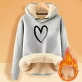 thumbnail image 2 of ZXLBBD Women's Fall Winter Velvet Padded Warm Cardigan Sherbet Hooded Sweatshirts Jacket Casual Outdoor Comfort Daily Wear, 2 of 3