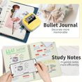 thumbnail image 3 of LAICAIW Bluetooth Thermal Mini Printer with 3 Rolls Thermal Paper-Portable Mini Sticker Printer Machine-Wireless Pocket Mini Printer for iPhone, T02 Yellow Mini Thermal Printer for Journal, Memo, Ph, 3 of 7