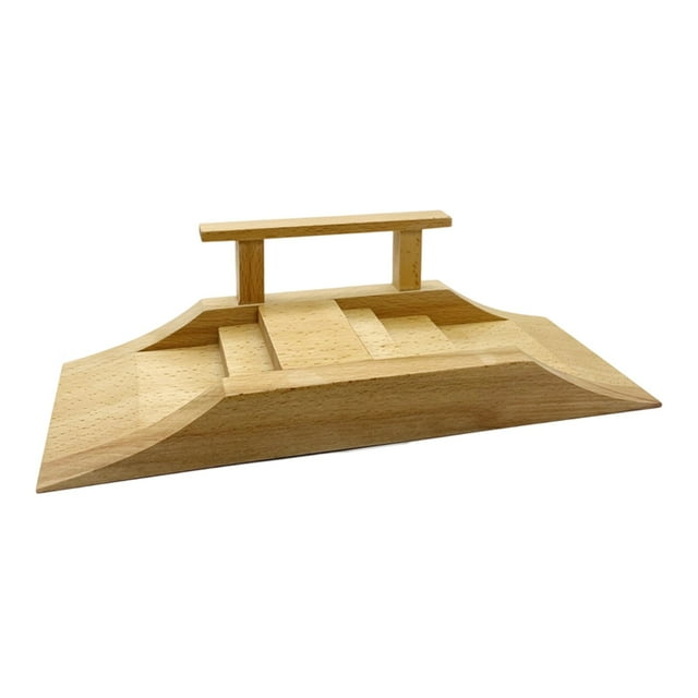 ERK 1Pcs 1PC Fingerboard Wooden Finger Skateboard Obstacle Multifunctional Finger Skating Board Track Fingerboard Training For Boys Kids