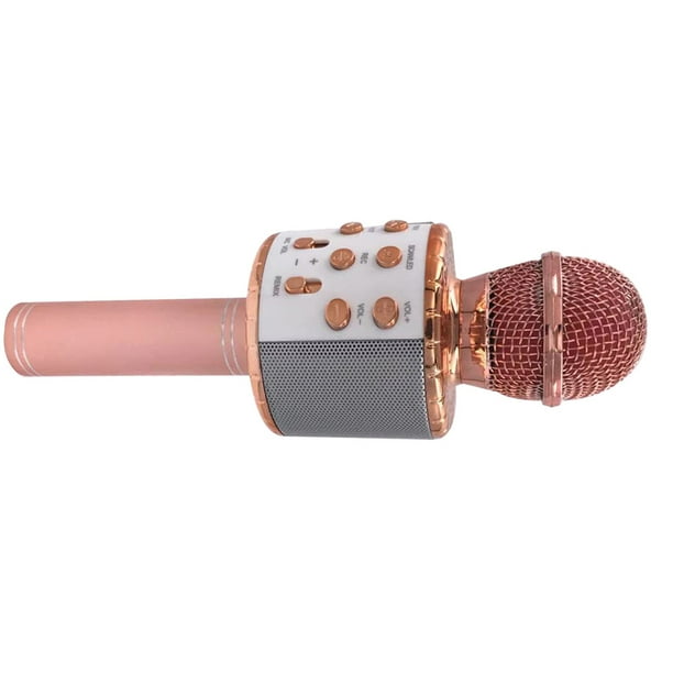 fashionhome Sans Fil Bluetooth Haut-Parleur Maison Micro Microphone Flash LED Lumière Microphone Portable Smartphone Lecteur de Musique