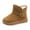 Brown, variant on Quealent Girls Boots Kids Winter Faux Furry Warm Snow Ankle Kid's Bow Boots for Toddler/Little Kid Brown for Size 10