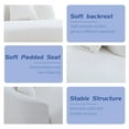 thumbnail image 6 of Kevinplus 2 Piece Modern Boucle Fabric Sectional Sofa Living Room Set White, 6 of 13