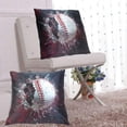 thumbnail image 6 of Baseball with Broken Glass Throw Pillow Covers Pillowcases 20 x 20 Inch Home Decor 2 Packs for Bedroom Sofa, 6 of 6