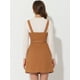 thumbnail image 4 of Vestido de peto Allegra K para mujer con tirantes ajustables mezclilla Caramelo XS, 4 of 4