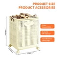 thumbnail image 3 of Laundry Baskets, Laundry Basket with Wheels, Foldable Laundry Basket, with Wheels and Handles, 3 of 10