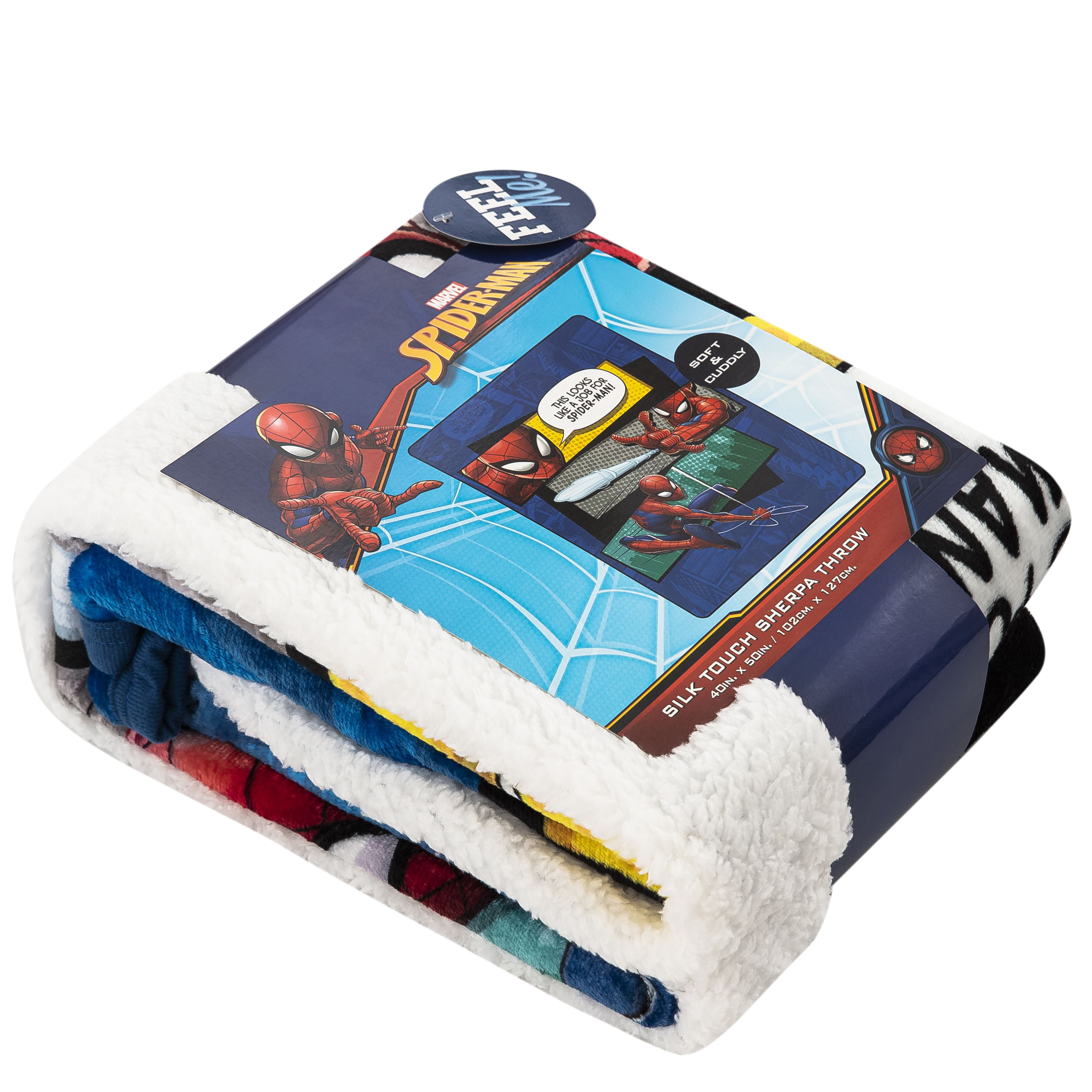 Marvel Spider-Man Throw Blanket, 40x50, Multicolor, Silk Touch Sherpa,  Polyester, 1 Each - Walmart.com