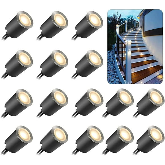 Recessed LED deck light with protective shell outdoor landscape lighting waterproof