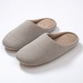 thumbnail image 6 of Fuzzy Slippers For Women Couples Fall Winter Home Warm Cotton Slippers Solid Color Men Couples Home Simple Silent Cotton Slippers Warm Cozy Winter House Slippers Bedroom Indoor House Shoes, 6 of 7