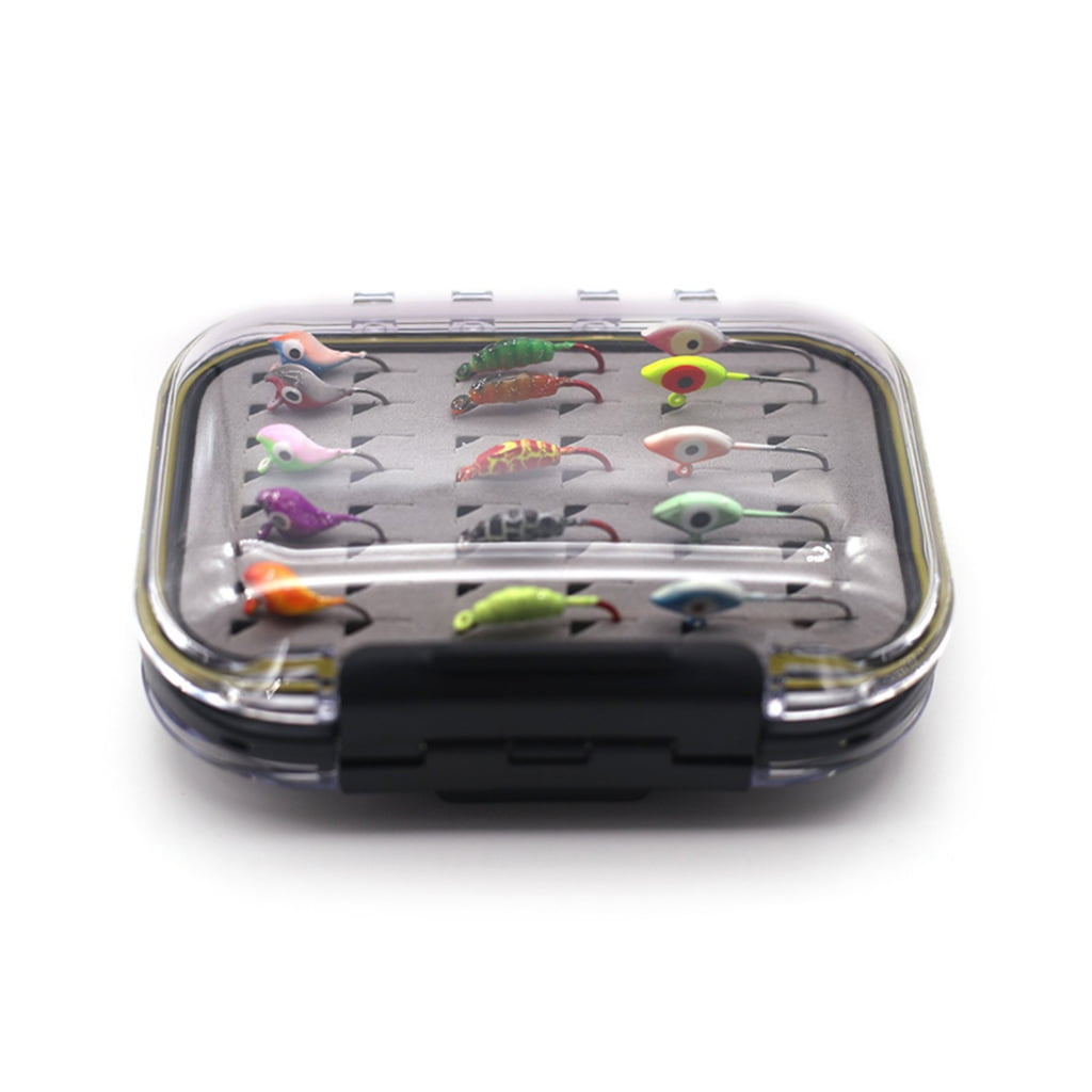 Aurgiarme 30/36pcs Winter Ice Fishing Jigs Set Ice Fishing Lure Set Sinking Metal Jigging Hard Baits Ice Fishing Gears Small Baits