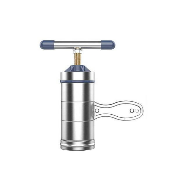 Naiovety Máquina para hacer fideos Manual de acero inoxidable para restaurante en casa con 6 cabezales, máquina portátil para prensar Pastas Cocina y Comedor