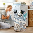 thumbnail image 5 of Yayeee Freestanding Laundry Hamper with Handle Collapsible Large Storage Basket for Clothes, Blue Snowy Mountain, 5 of 7