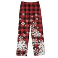 thumbnail image 4 of Black and Friday Deals,Women's Pajama Sets Plaid Xmas Printed Long Sleeve Button Up Sleepwear Nightwear Soft Pjs Loungewear Christmas Outfits (2XL, Red 09), 4 of 4