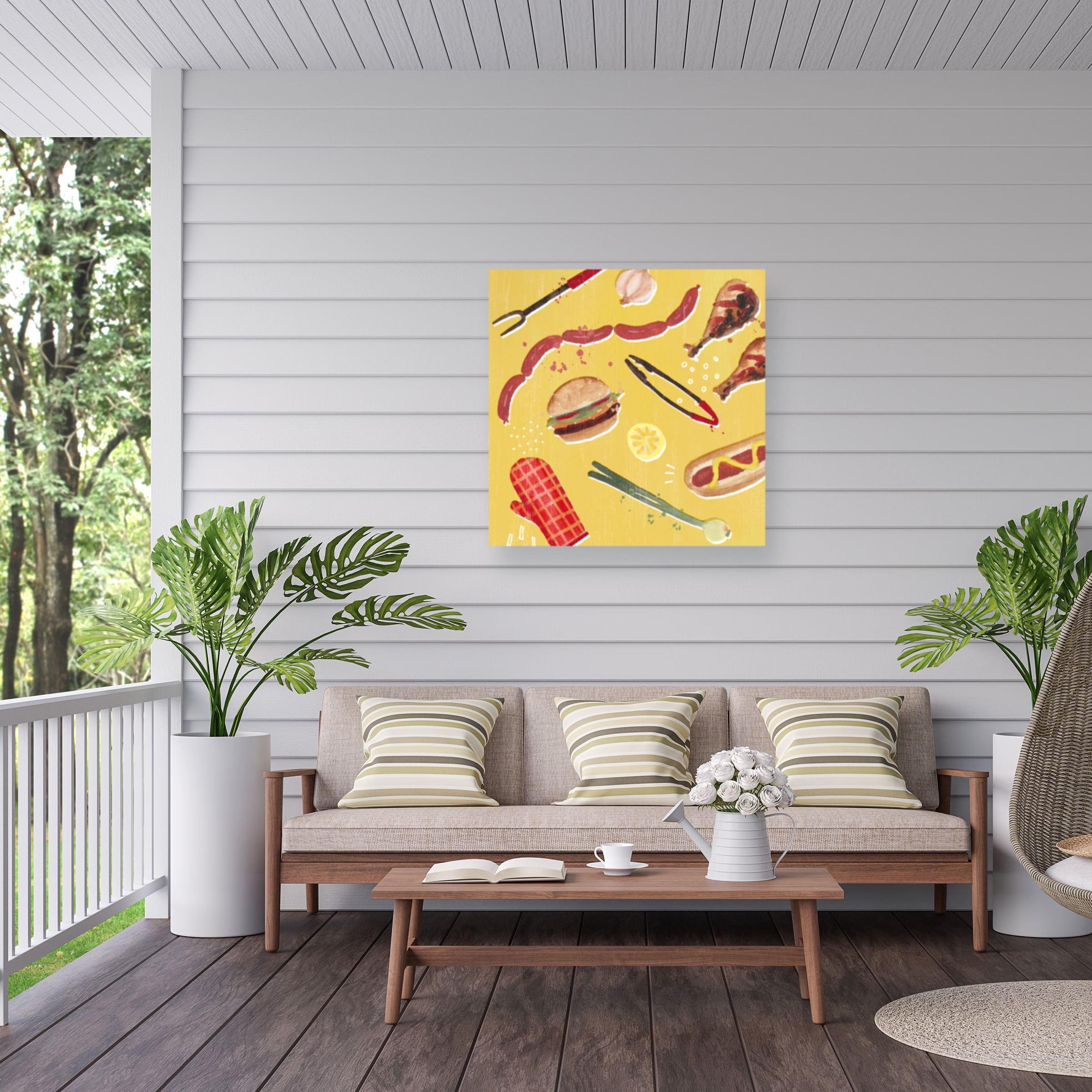 Victoria Borges 'Throw It On The Grill III' Outdoor Canvas 35x47