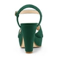 thumbnail image 2 of BLISSFUL STEP Women's Strap Platform Chunky Heel Slingback Sandals, 2 of 7