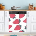 thumbnail image 5 of Magnetic Dishwasher Stickers Summer Strawberry Kitchen Dishwasher Cover Sticker, Panel Decal Home Decor Cabinet Appliances Stickers, 23"x 26", 5 of 6