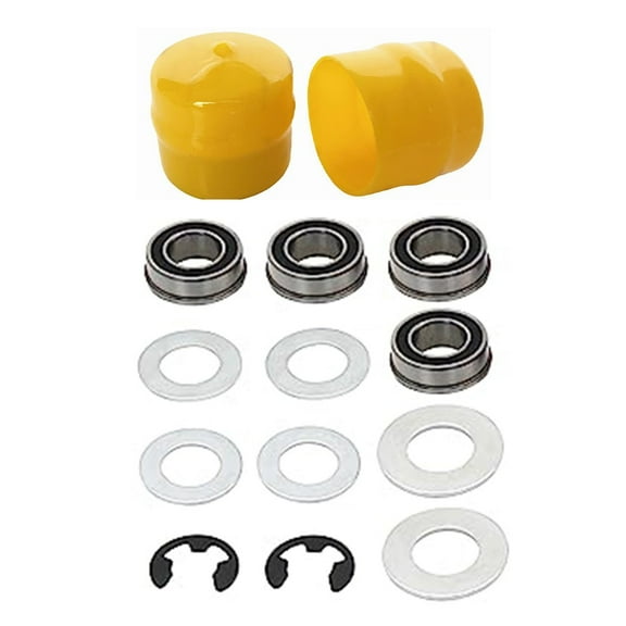 For Front Wheel Bushing Bearing Kit for Craftsman Mower 9040 532009040 121748x Metal Rubber Conversion Set