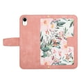 thumbnail image 4 of Allytech iPhone XR Case Wallet, Chic Flower Pattern Shoulder Strap Hand Wrist PU Leather Cards Holder Stand Protective Flip Folio Cover for Girls - Pink, 4 of 14