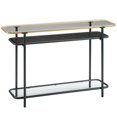 thumbnail image 1 of Sauder Boulevard Cafe Glass Top Console Table in Black and Copper, 1 of 6