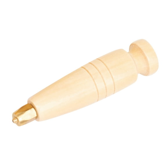 LOLIPPYY Leather Tool 1Pack Awl Handle Khaki Wood Metal Copper Round Shape Comfortable Grip 10.0x2.2x2.2in